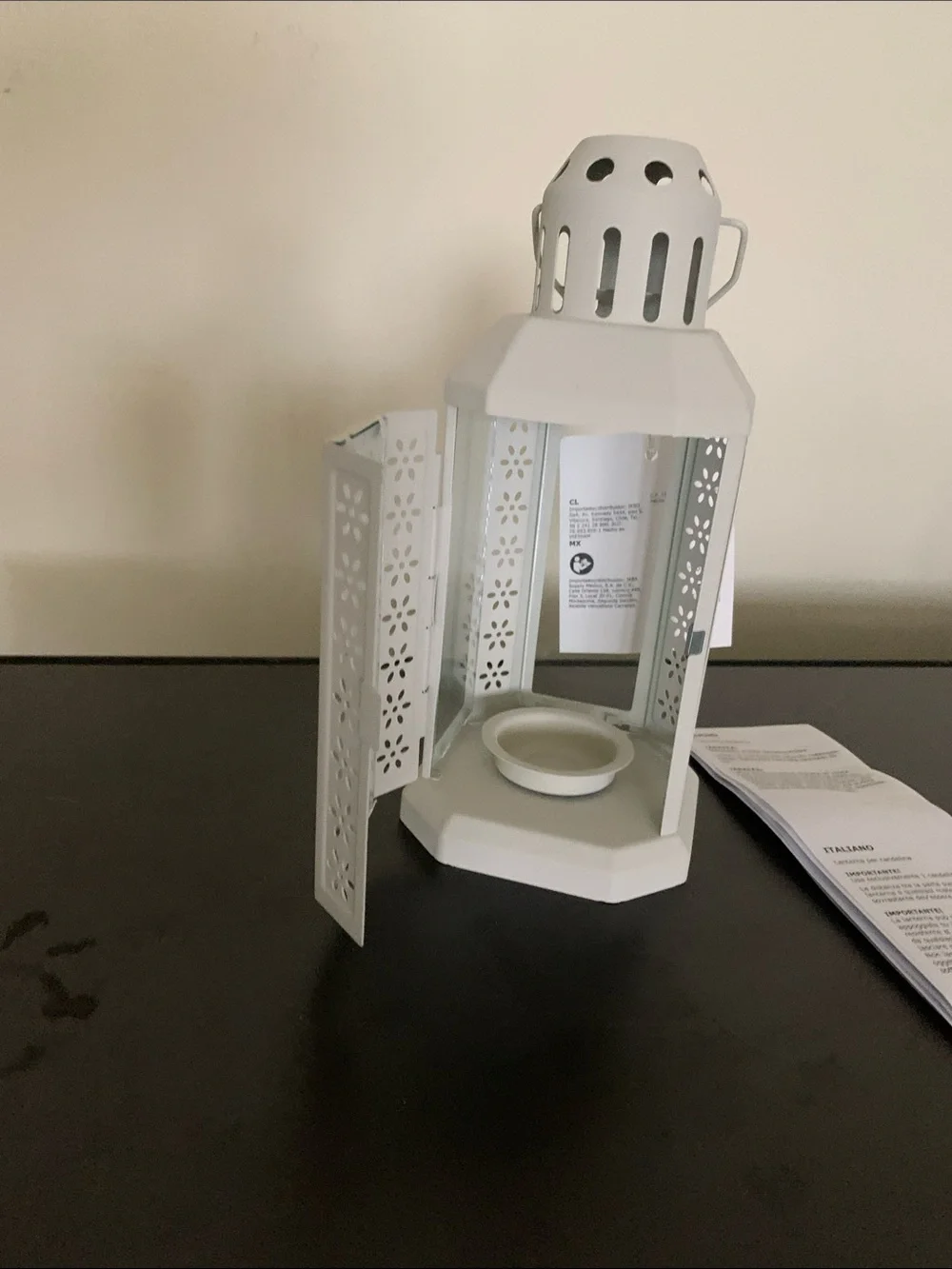 IKEA Cream Decorative Lantern with Handle New